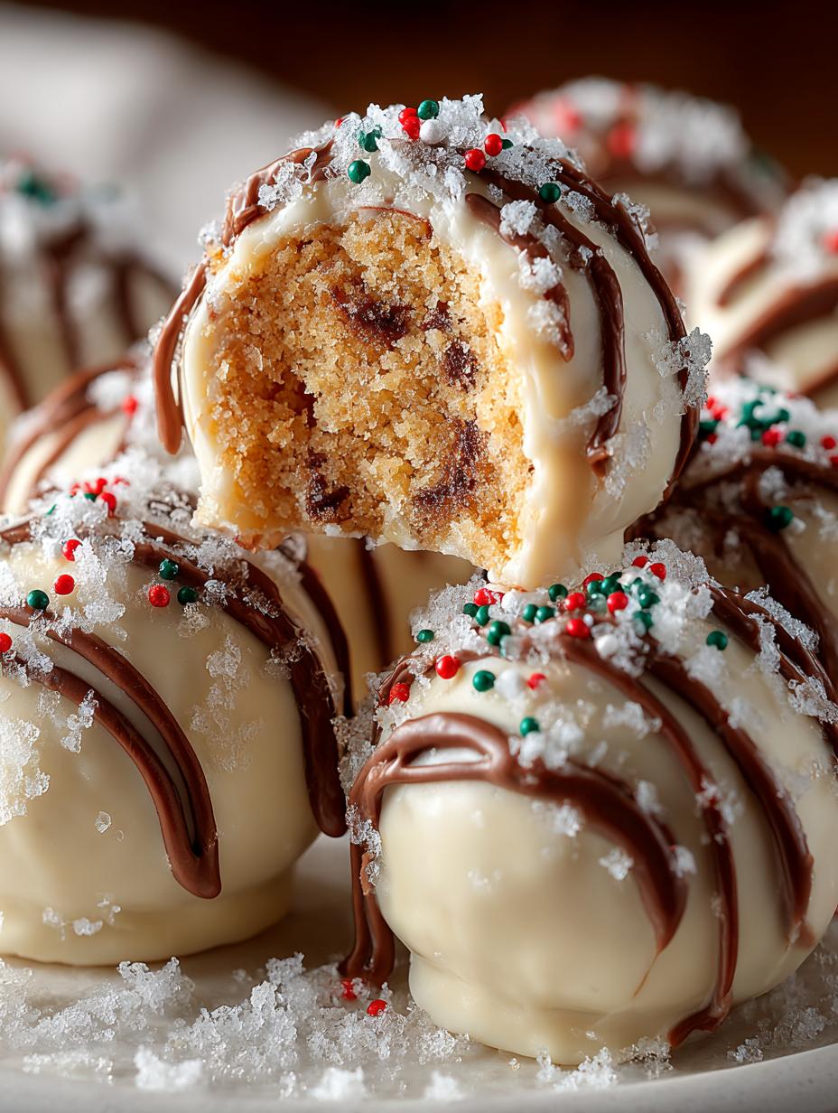 Sugar Cookie Truffles decorated with colorful sprinkles