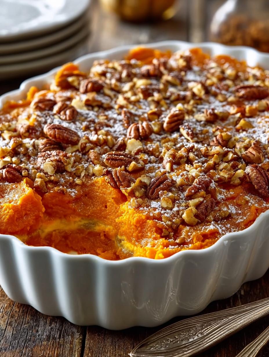 Sweet Potato Casserole with Buttery Pecan Crumble Delight 5 Sweet Potato Casserole with Buttery Pecan Crumble Delight - Sweet Potato Casserole with - main visual representation