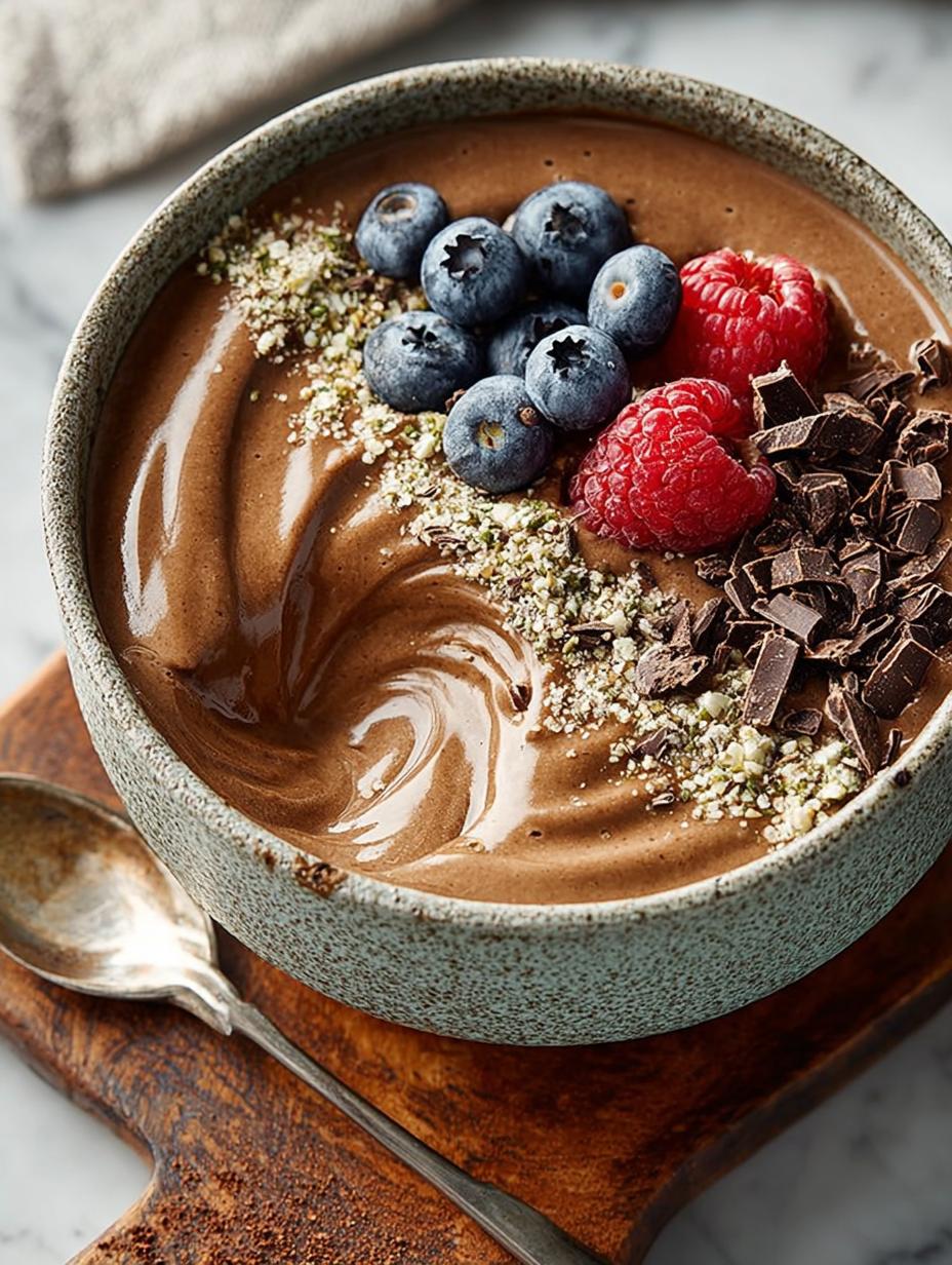 Thick Chocolate Smoothie Bowl: 5 Steps to Indulgence 6 Thick Chocolate Smoothie Bowl: 5 Steps to Indulgence - Thick Chocolate Smoothie Bowl - additional detail