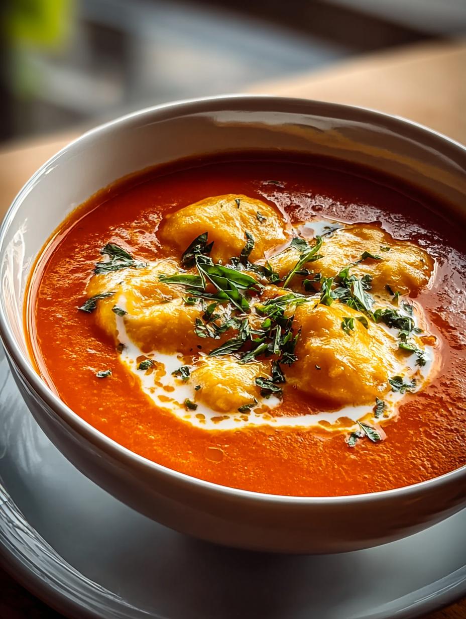 Tomato Soup with Cheesy