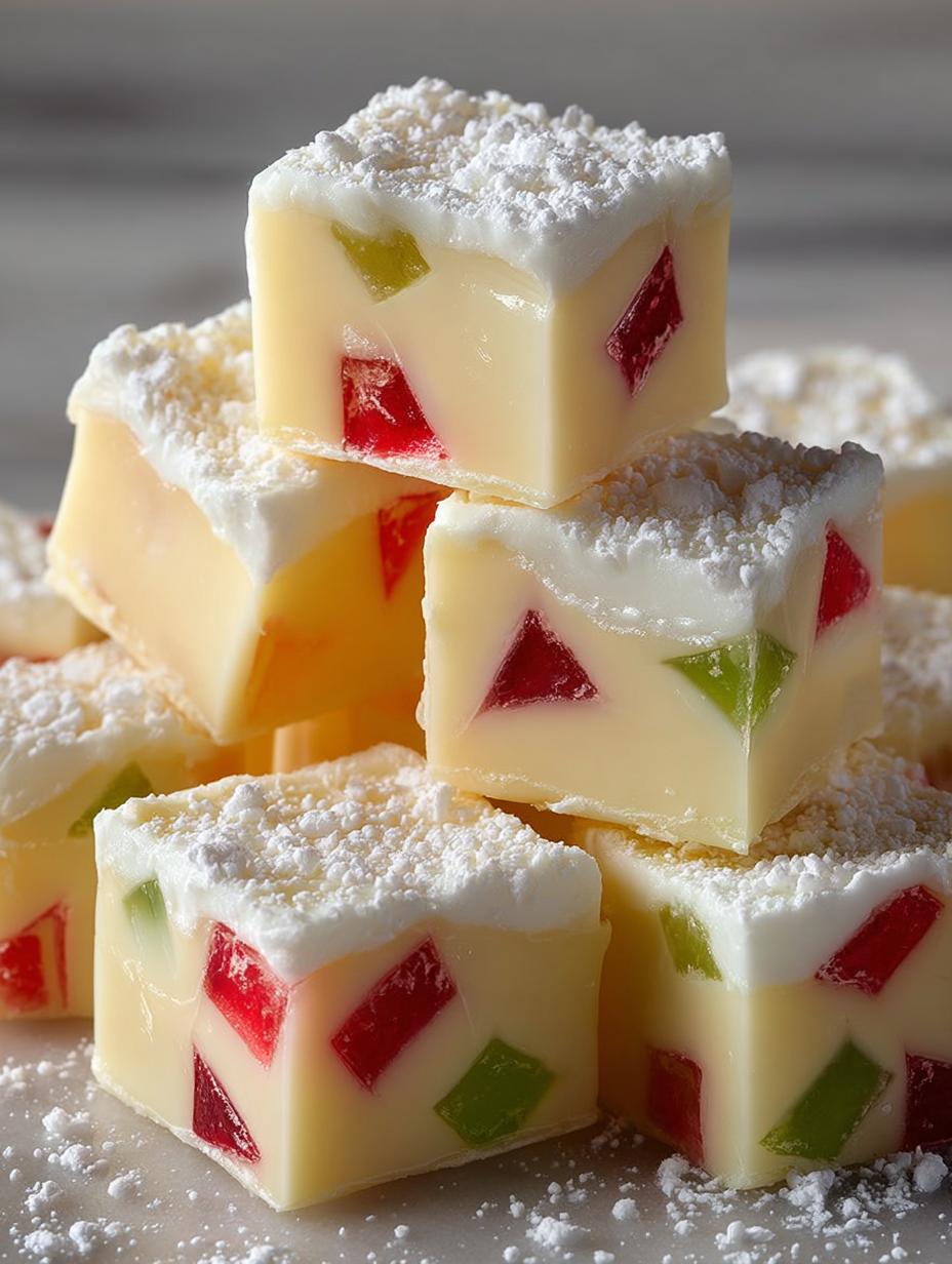 White Chocolate Candy Squares