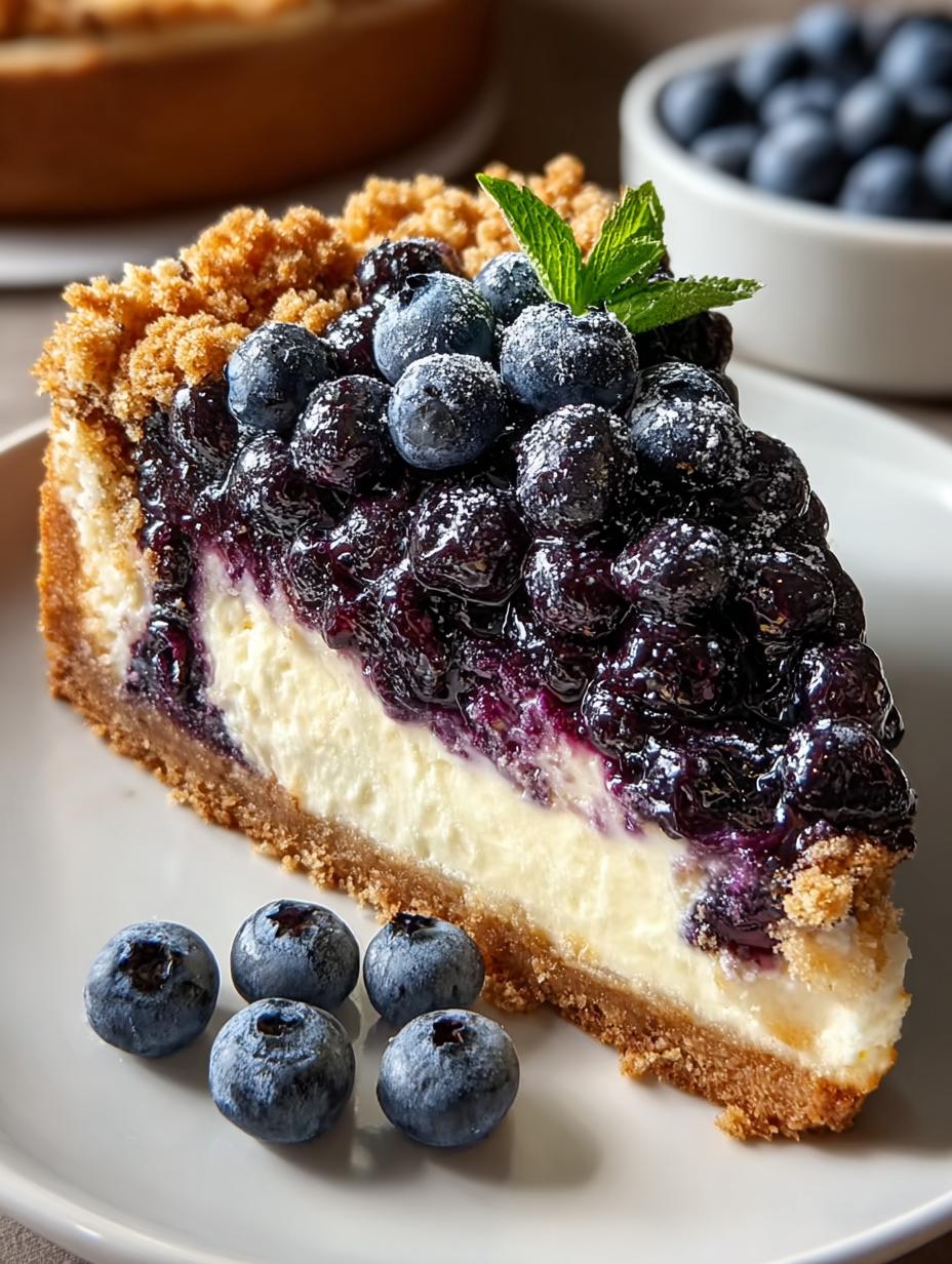 Blueberry Crumble Cheesecake