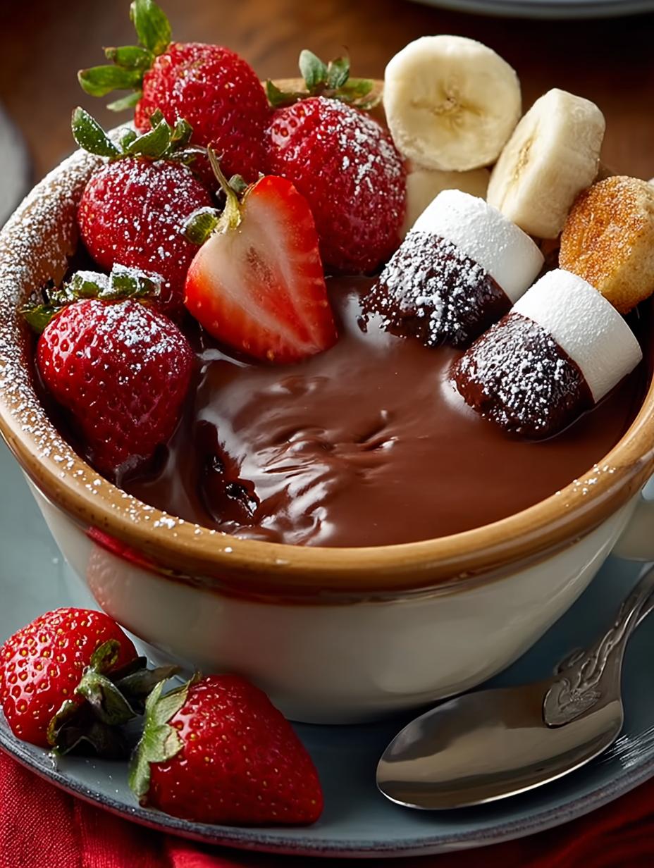 Chocolate Fondue: 7 Irresistible Recipes for Dipping Fun 6 Chocolate Fondue: 7 Irresistible Recipes for Dipping Fun - Chocolate Fondue - additional detail