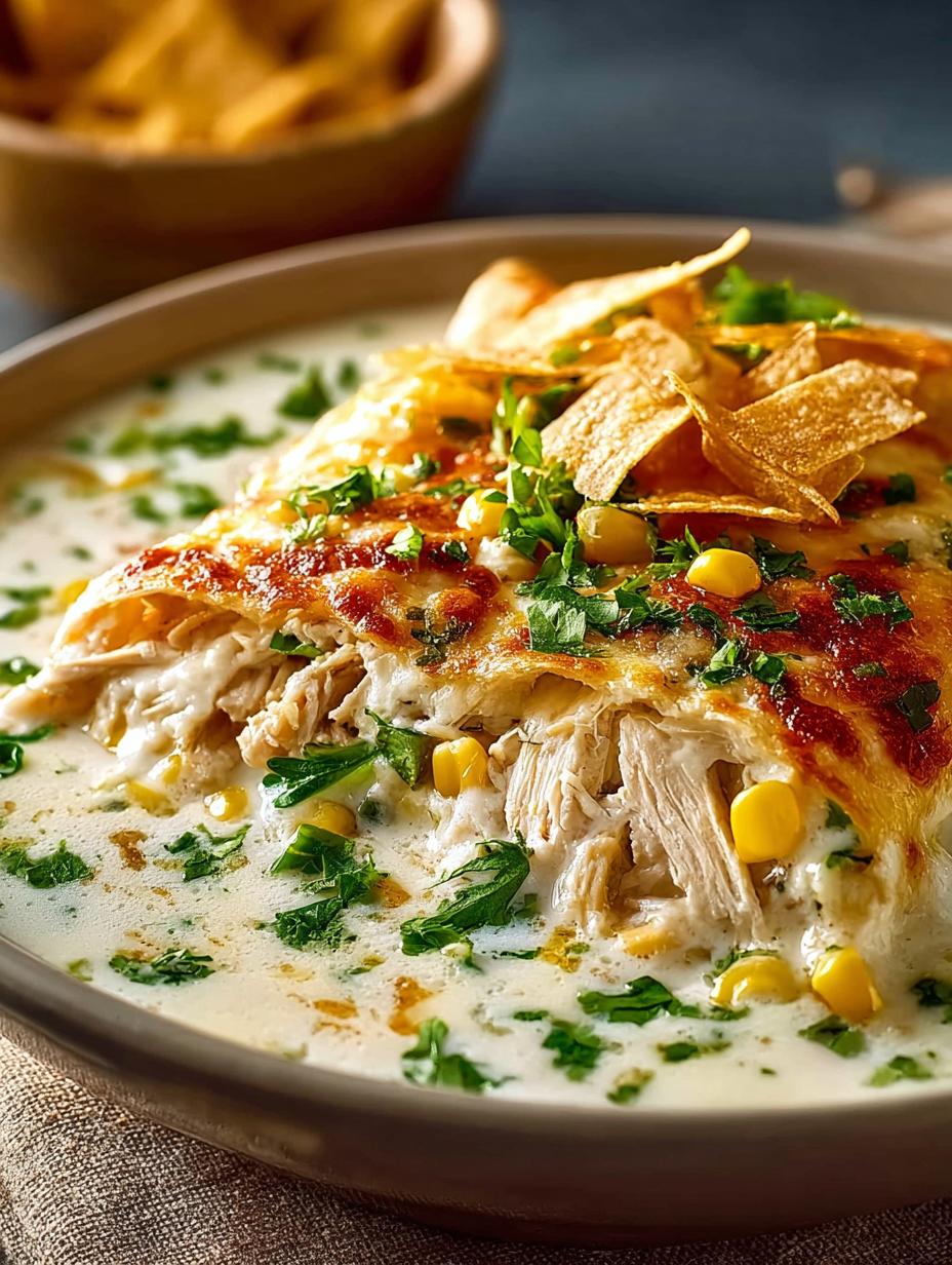 Delicious Creamy White Chicken Enchilada Soup Recipe - Creamy White Chicken Enchilada - main visual representation