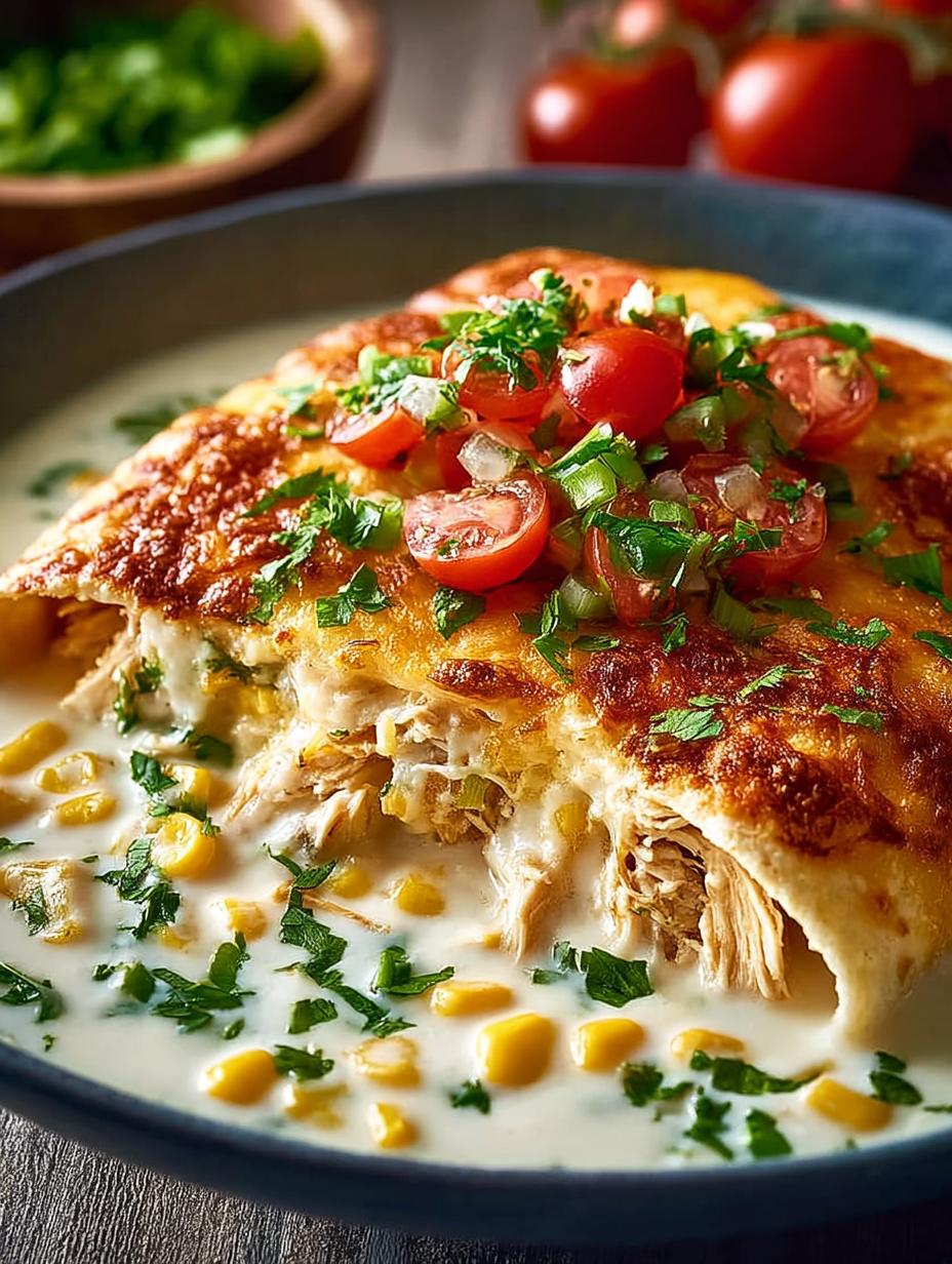 Creamy White Chicken Enchilada