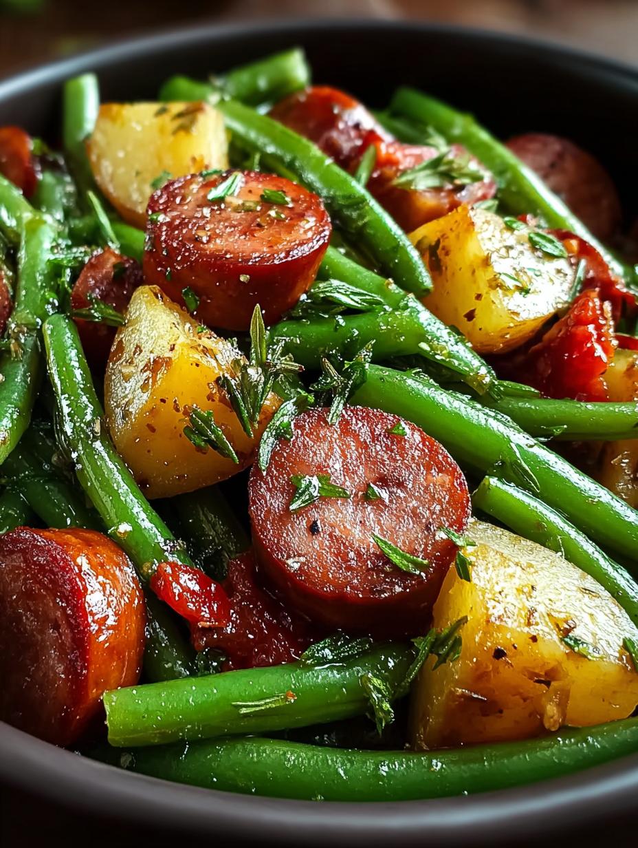 Crockpot Kielbasa Green Bean