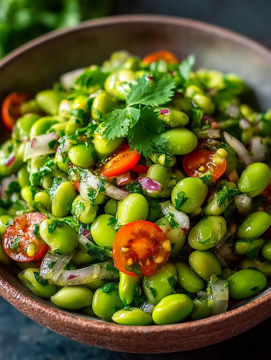 Delicious Edamame Salad with Cilantro Lime Dressing 6 Delicious Edamame Salad with Cilantro Lime Dressing - Edamame Salad with Cilantro - additional detail