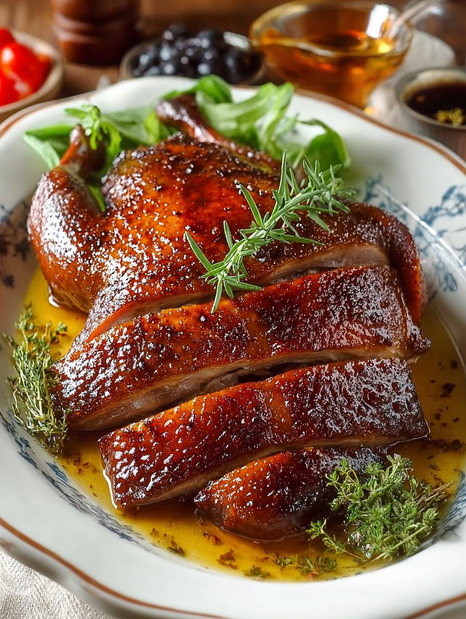 Delicious Five Spice Roasted Duck with Sweet Tea Glaze 6 Delicious Five Spice Roasted Duck with Sweet Tea Glaze - Five Spice Roasted Duck - additional detail