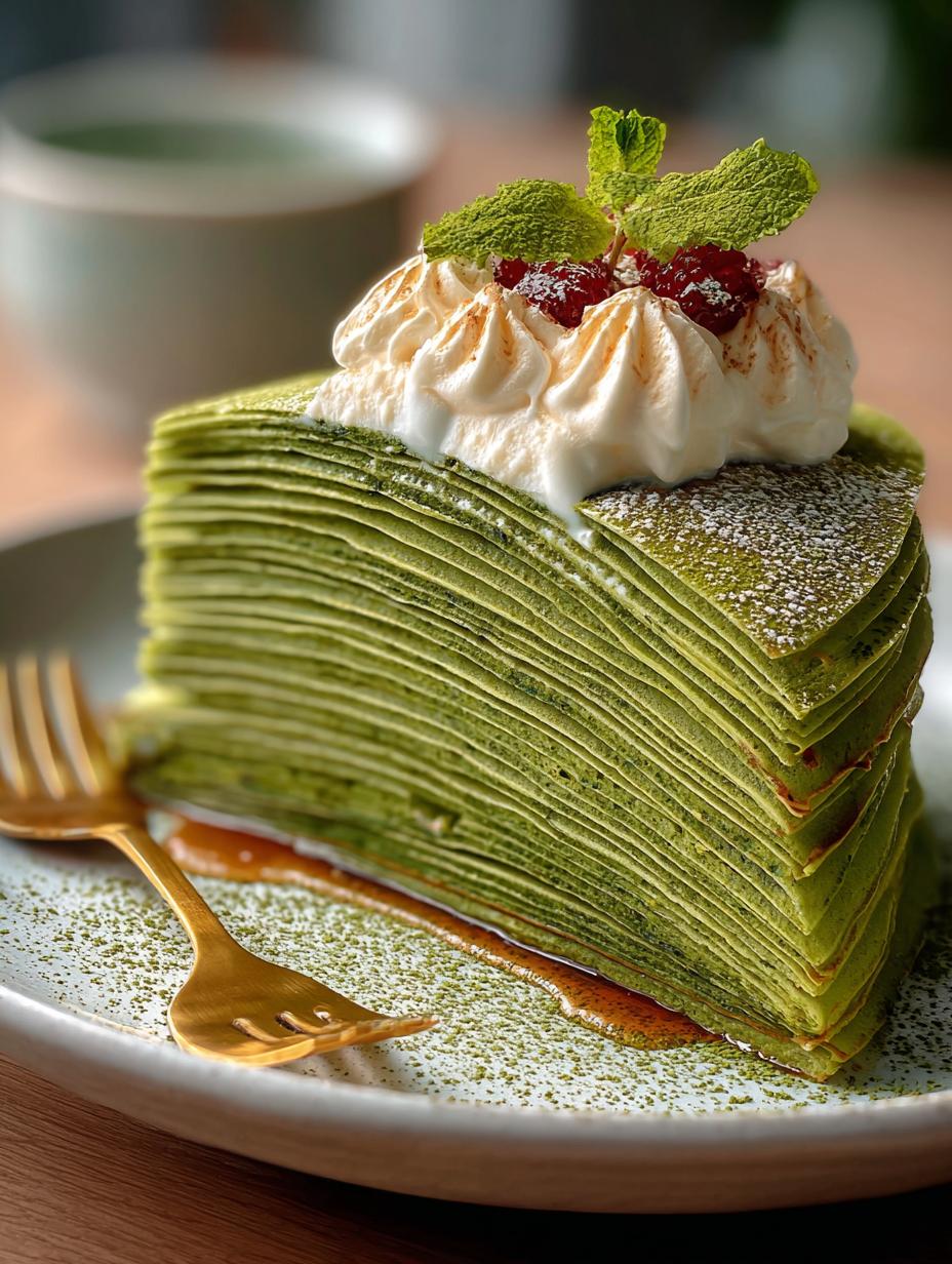 Matcha Crepe Cake