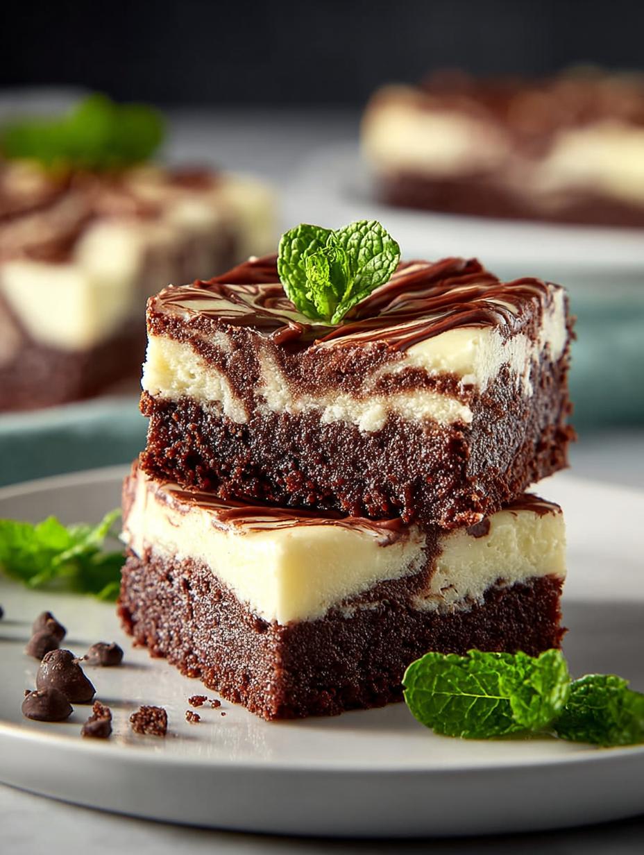 Mint Cheesecake Swirl Brownies: 5 Irresistible Layers of Flavor - Mint Cheesecake Swirl Brownies - additional detail