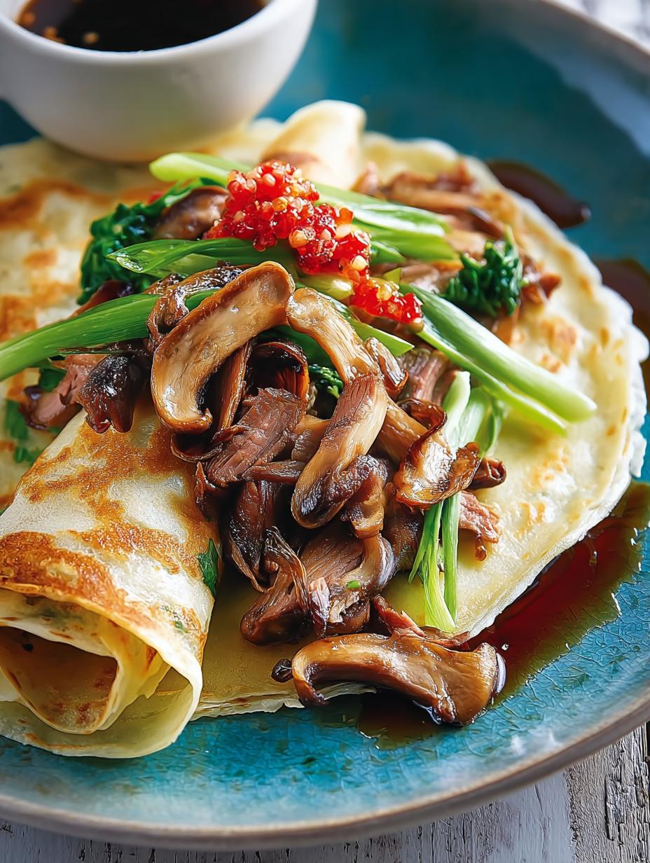 Mouthwatering Mushroom Duck Pancakes for Dinner 5 Mouthwatering Mushroom Duck Pancakes for Dinner - Mushroom Duck Pancakes - main visual representation