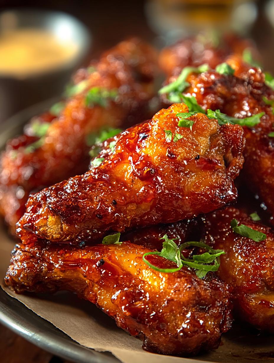 Delicious Nashville Hot Wings served with celery sticks and sauces