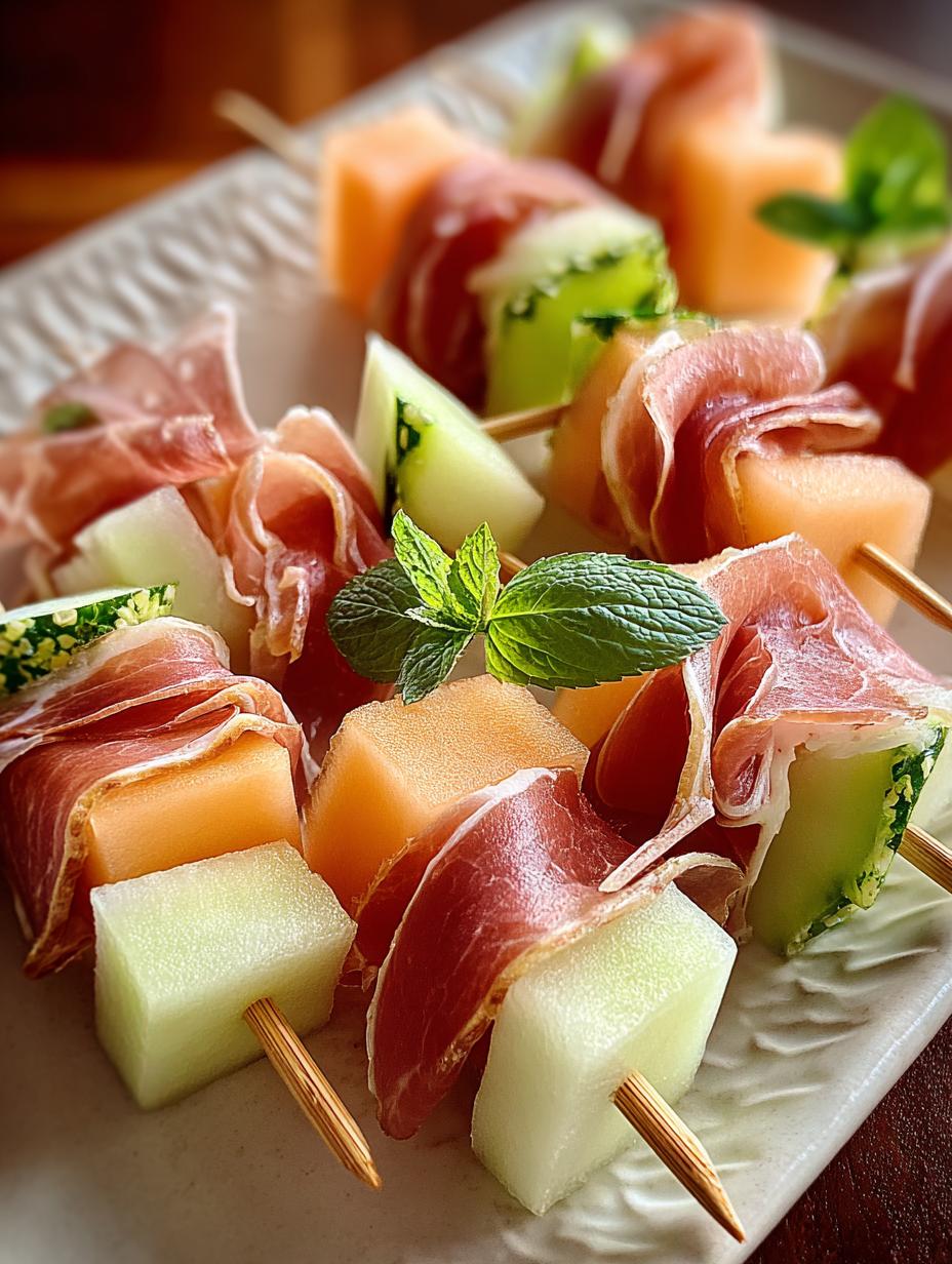 Prosciutto Melon Skewers: 8 Irresistible Summer Bites - Prosciutto Melon Skewers - main visual representation
