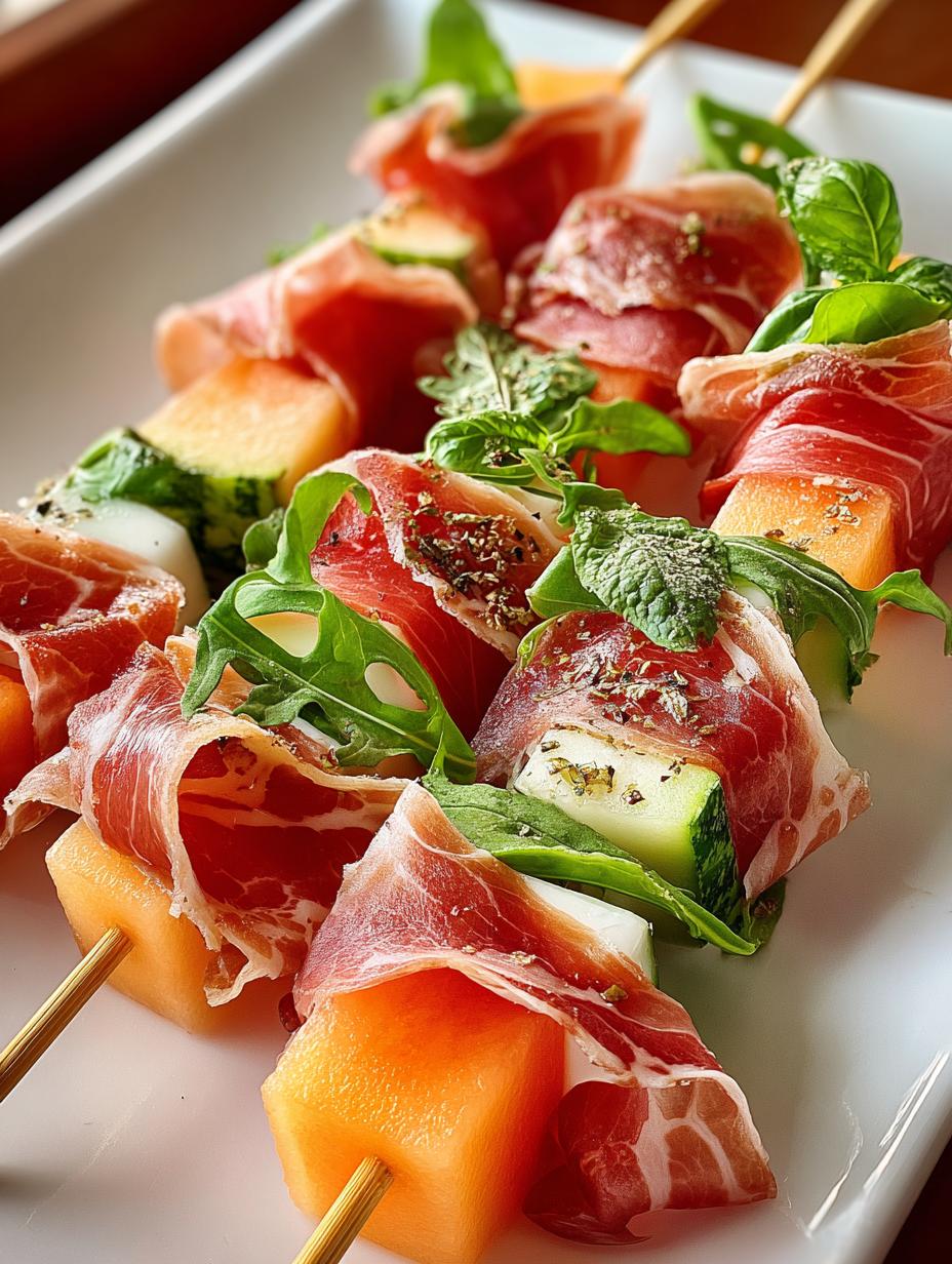 Prosciutto Melon Skewers: 8 Irresistible Summer Bites - Prosciutto Melon Skewers - additional detail