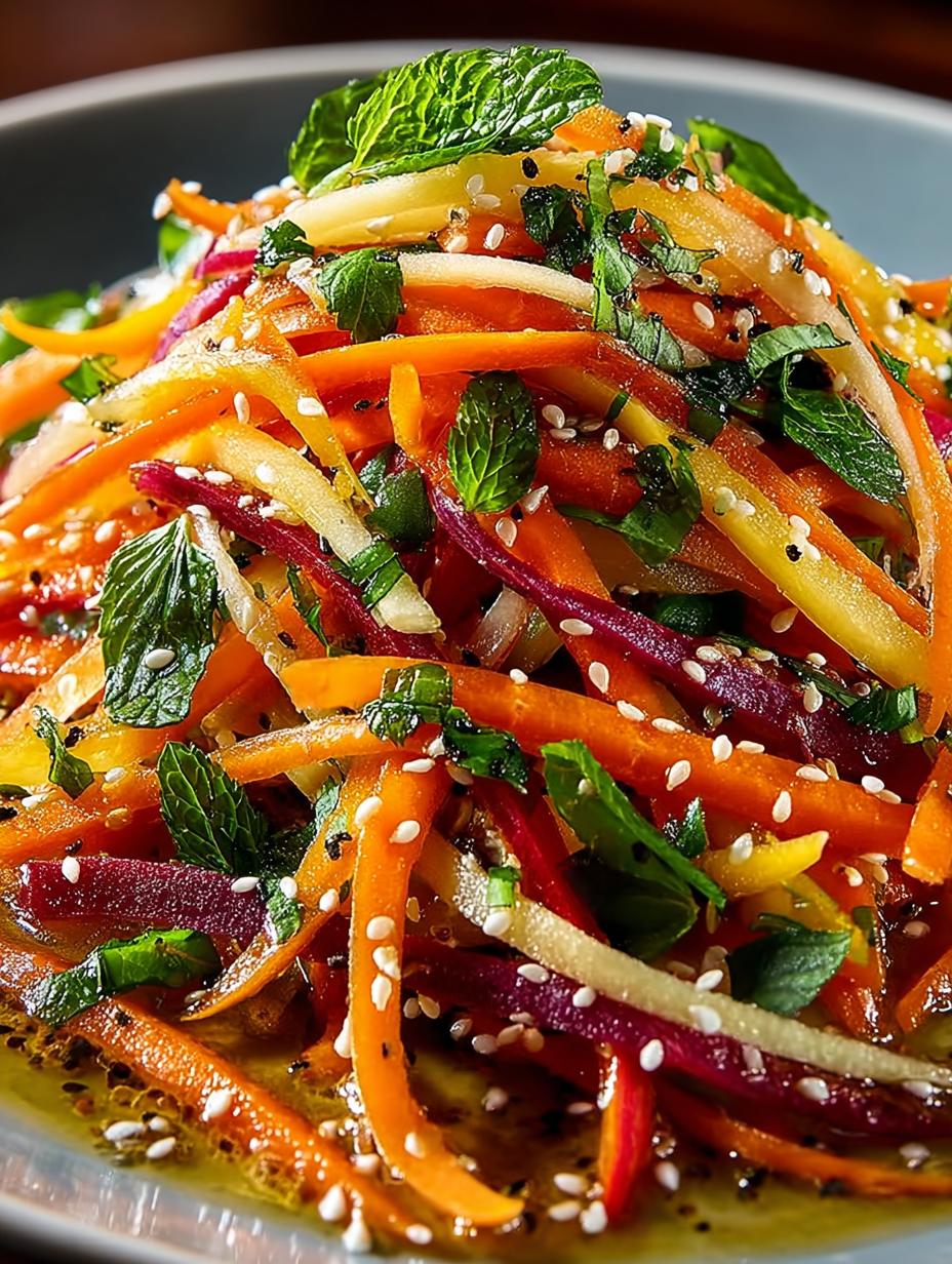Shaved Rainbow Carrot Sesame