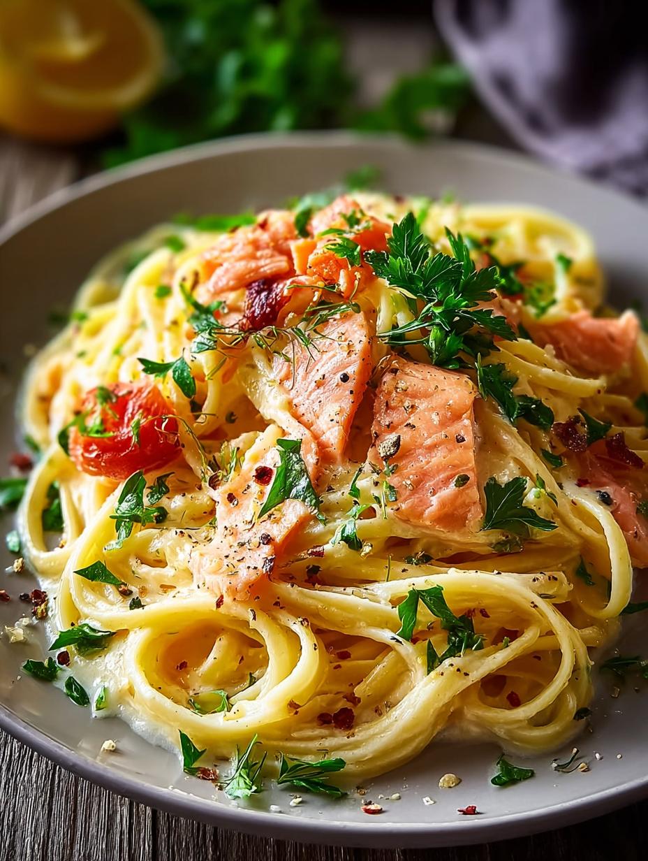 Smoked Salmon Carbonara: 5-Star Creamy Dinner Delight - Smoked Salmon Carbonara - additional detail