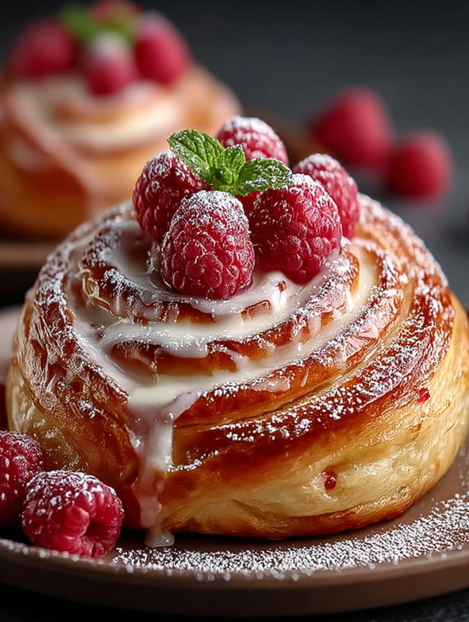 Sugar Raspberry Danish Bun