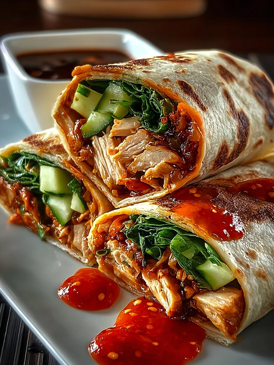 Delicious Sweet Chili Chicken Wraps for a Flavorful Meal - Sweet Chili Chicken Wraps - main visual representation