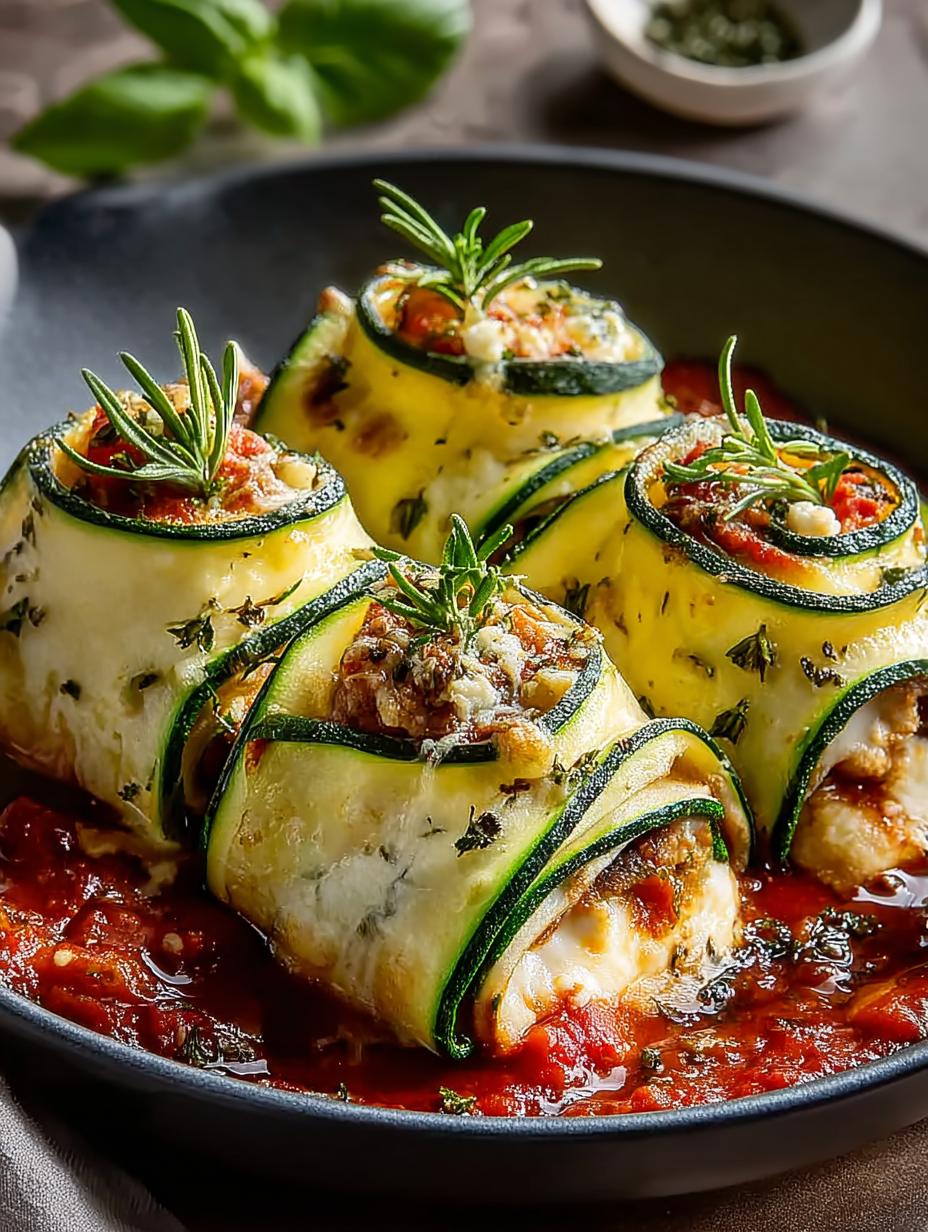 Three Cheese Zucchini Rollatini