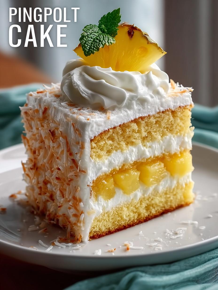 Tropical Pineapple Coconut Cake