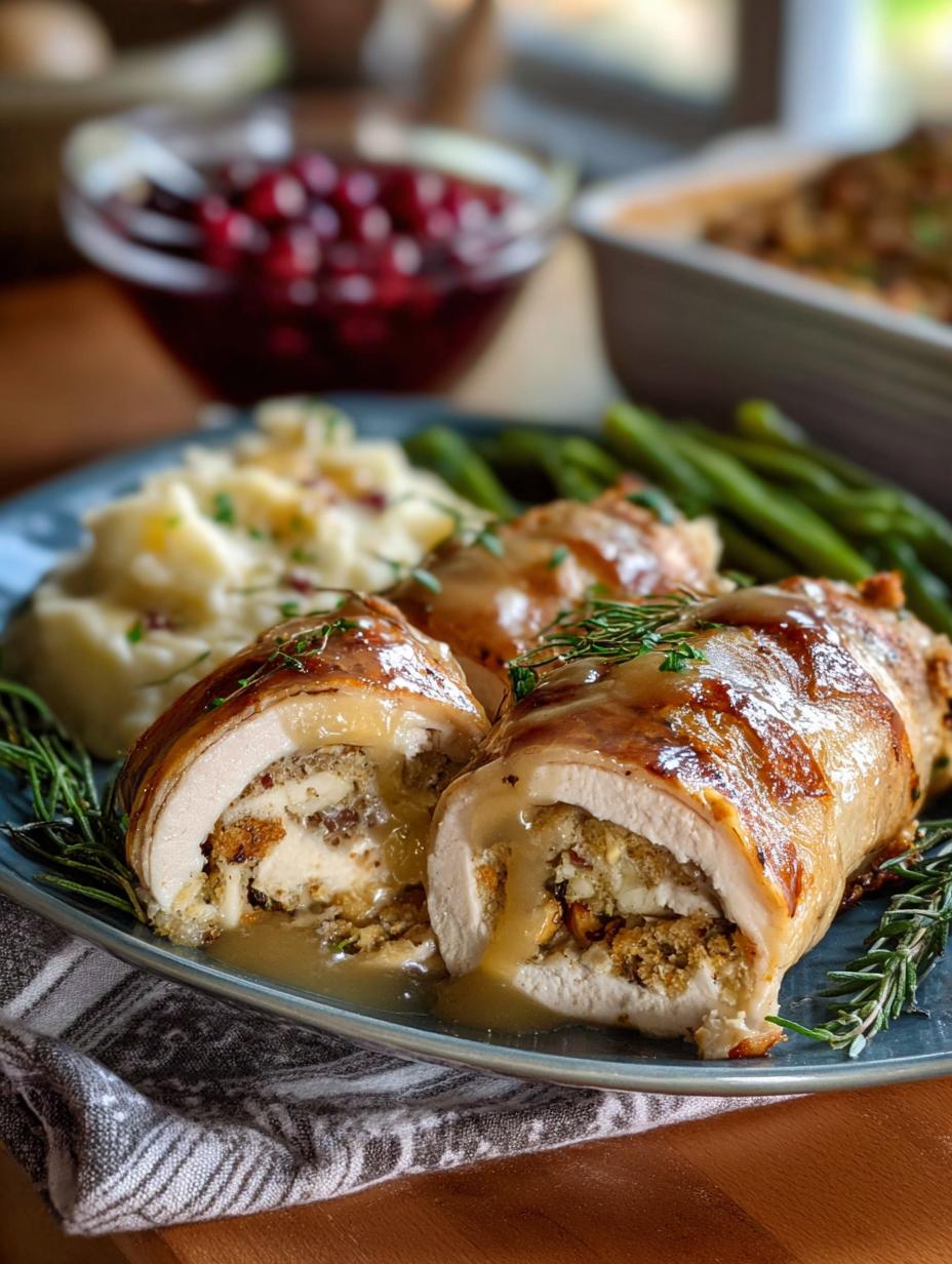 Turkey Stuffing Roll Ups