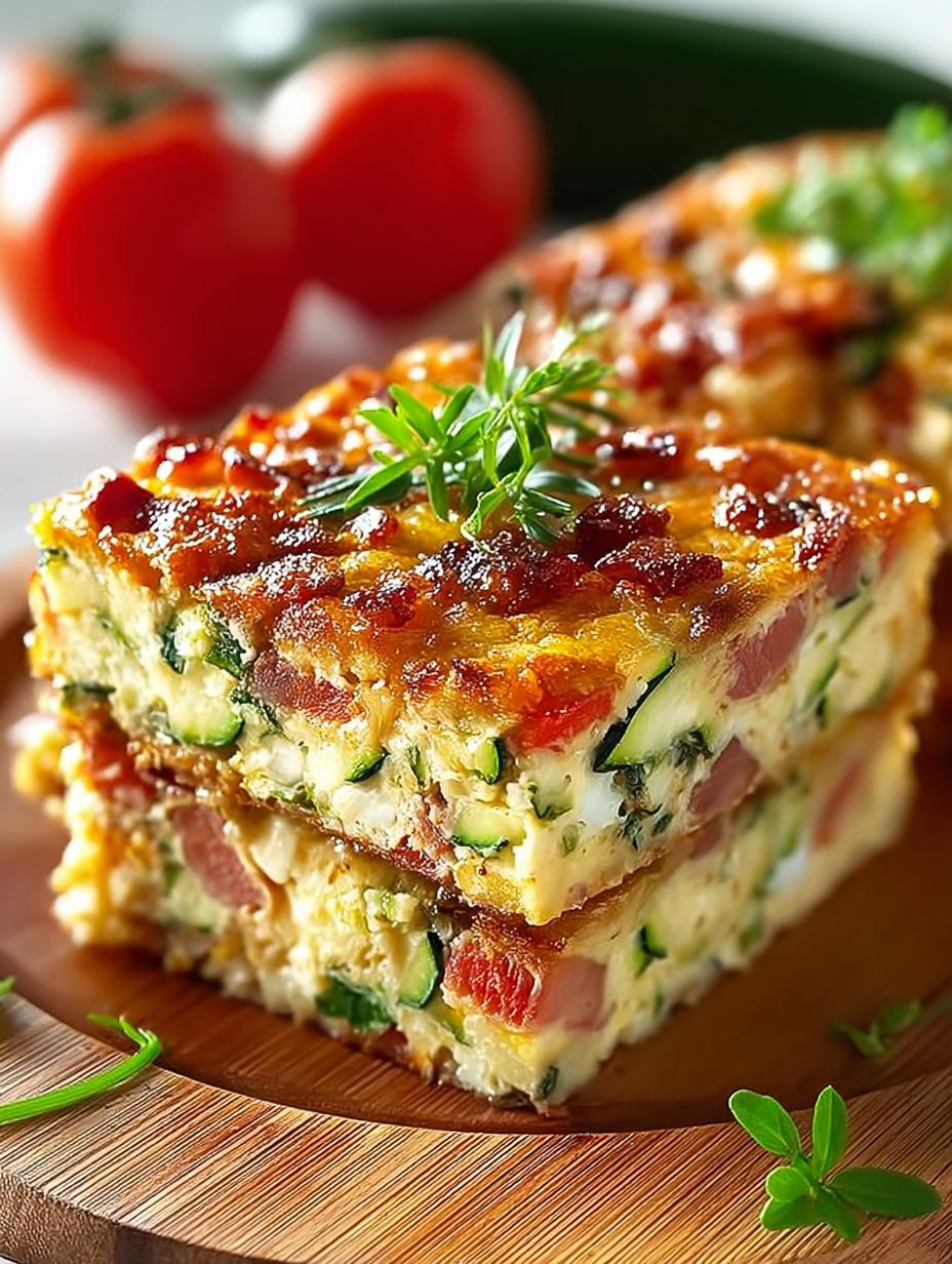 Delicious Zucchini Bacon Slice for Savory Meal Prep - Zucchini Bacon Slice - main visual representation
